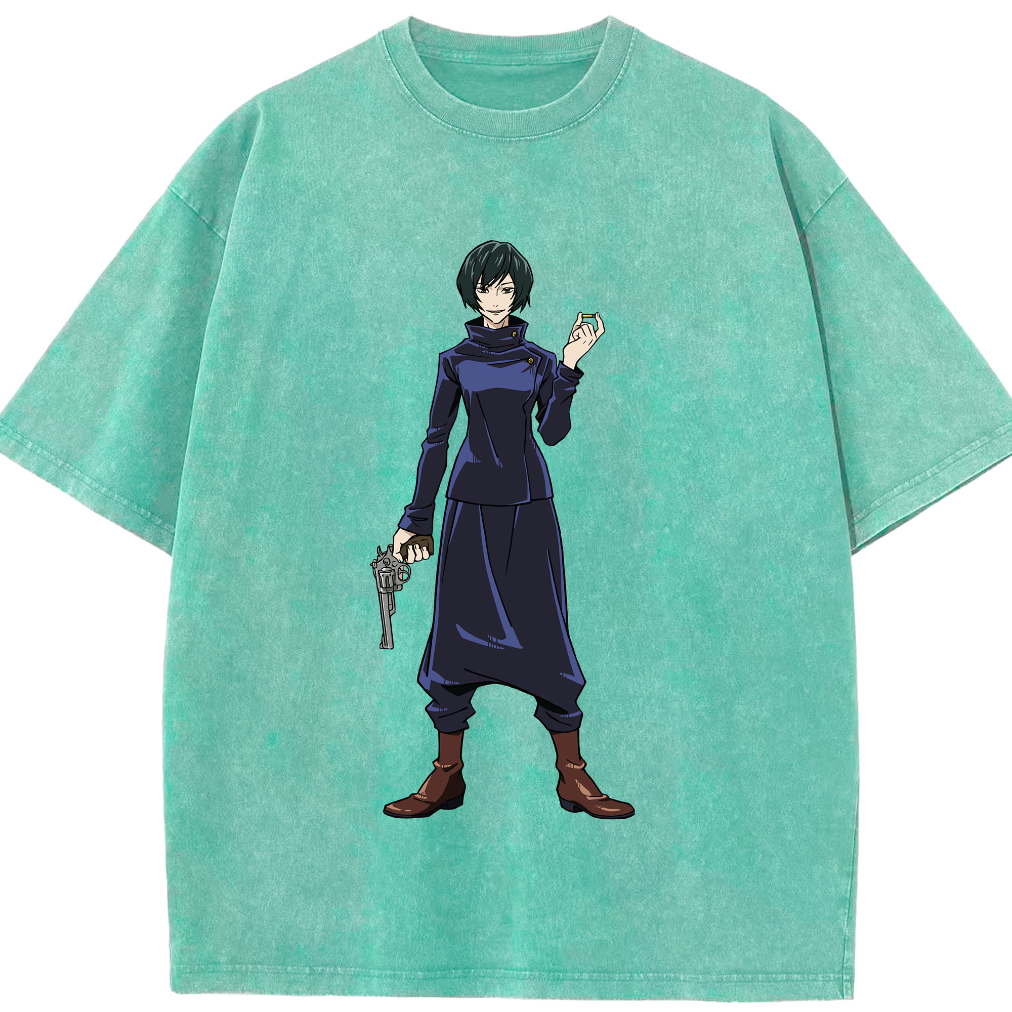 （画像用） 呪術廻戦 Jujutsu Kaisen 綿100% ヴィンテージ風 半袖Tシャツ（フロントプリント）